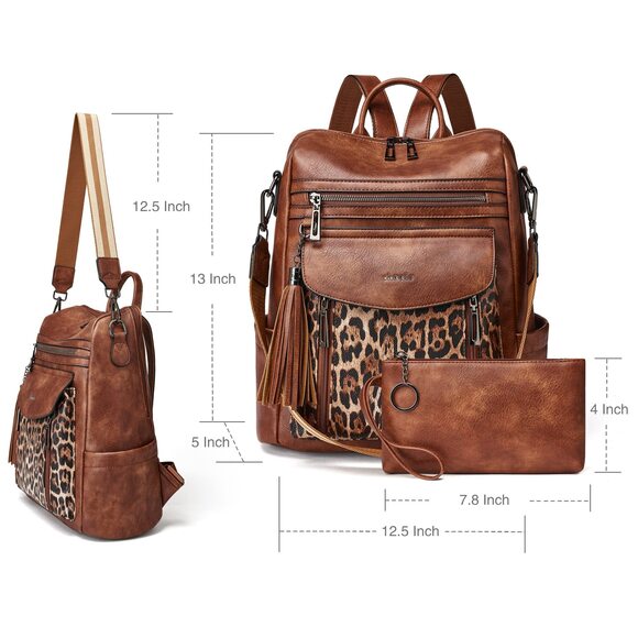 4746 Backpack Purse Fashion Leather Backpack Purse Designer Travel Backpack main image 4